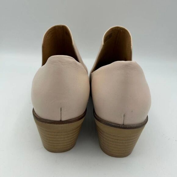 L'intervalle 37 US Size 6.5 / 7 Slip-On Tan Blush Pink Boots 2 1/4" Heel Booties - Picture 3 of 9